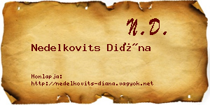 Nedelkovits Diána névjegykártya